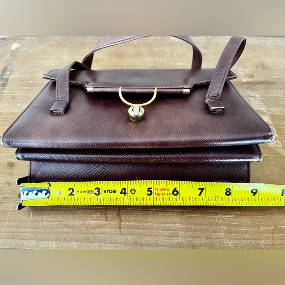 Vintage Brown Leather Handbag - Picture 5 of 8